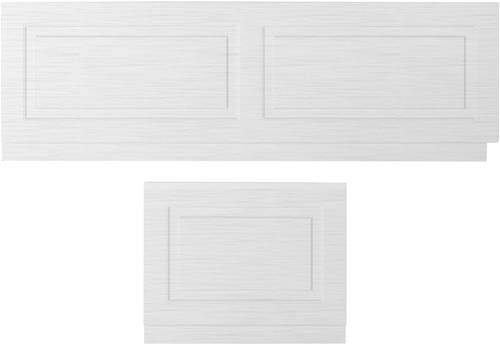 Old London York Front Bath Panel 1700mm & End Panel 700mm (White).