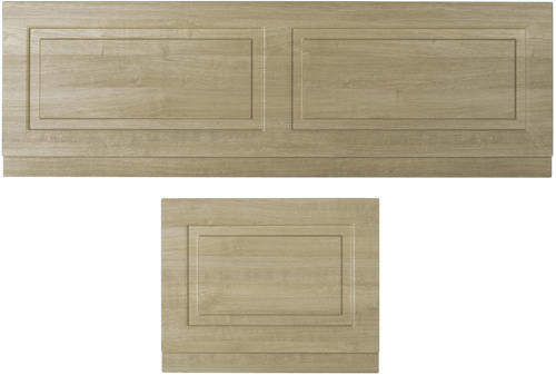 Old London York Front Bath Panel 1700mm & End Panel 750mm (Oak).