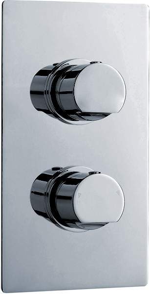 Ultra Orion Twin Concealed Thermostatic Shower Valve (Chrome).