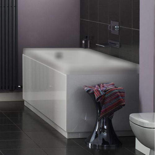 Hudson Reed Memoir Side & End Bath Panel Pack (Gloss White, 1500x700).