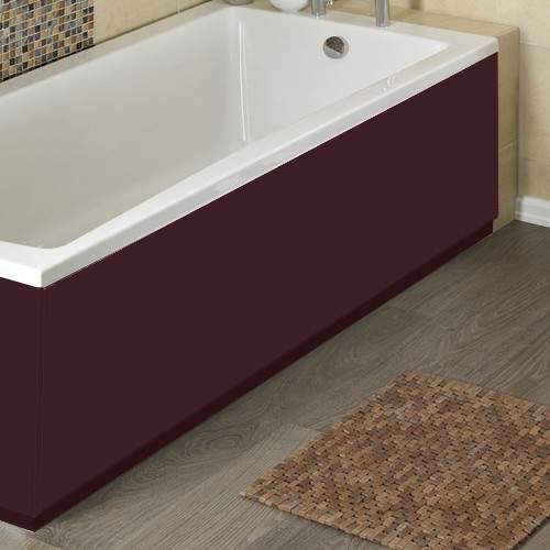 Hudson Reed Bath Panels 1800mm Side Bath Panel (Memoir Burgundy, MDF).