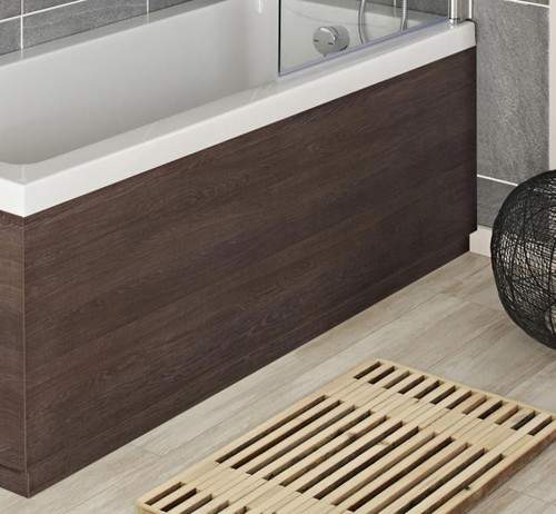 Hudson Reed Horizon 1700mm Side Bath Panel & Plinth (Mid Sawn Oak).