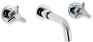 Ultra Aspect 3 Tap hole wall mounted bath filler with small spout.
