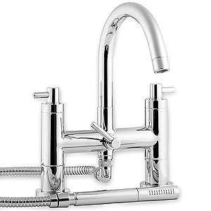 Ultra Horizon Bath shower mixer small swivel spout and shower kit.