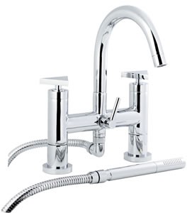 Ultra Isla Bath shower mixer small swivel spout and shower kit.