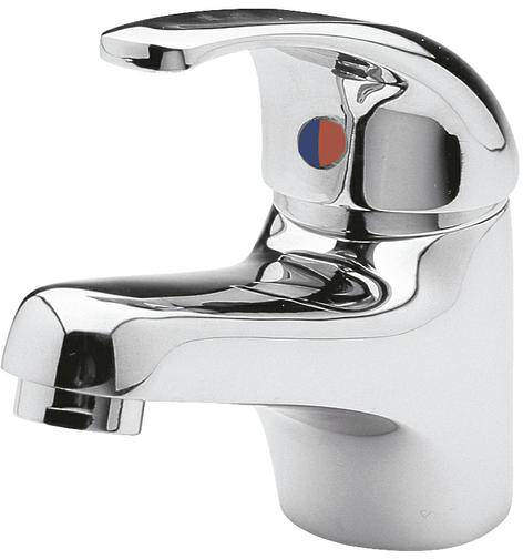 Nuie Eon Mono Basin Mixer Tap With Push Button Waste (Chrome).