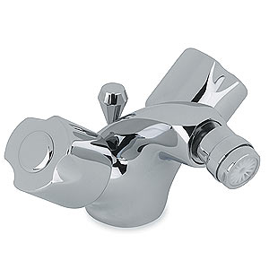 Ultra Exact Mono bidet mixer tap with pop up waste (ceramic valves).