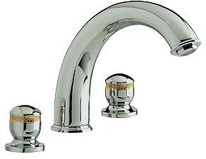 Ultra Contour Luxury 3 tap hole bath mixer tap (chrome/gold)