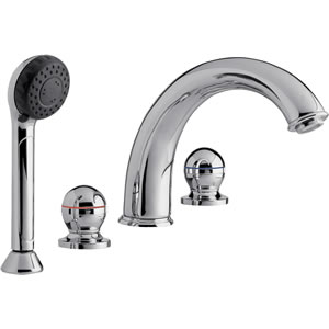 Jupiter Luxury 4 tap hole bath shower mixer tap.