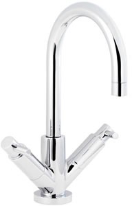 Ultra Horizon Mono basin mixer with swivel spout and pop up waste.