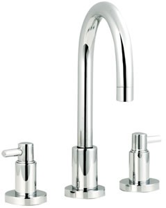 Ultra Horizon 3 Tap hole basin mixer with swivel spout and pop up waste.