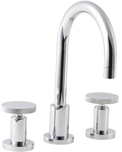 Ultra Reno 3 Tap hole basin mixer with swivel spout and pop up waste.