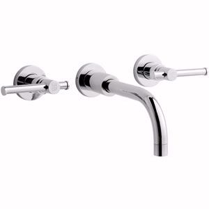 Ultra Maine Lever 3 tap hole wall mounted bath mixer tap