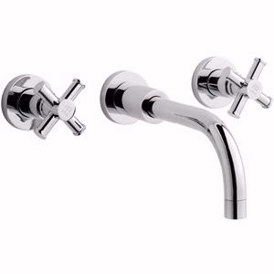 Ultra Maine X head 3 tap hole wall mounted bath mixer tap