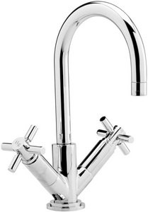 Hudson Reed Tec Cross head Mono Basin Mixer + Pop up Waste