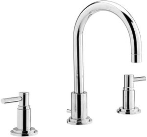Hudson Reed Tec Lever 3 Tap Hole Basin Mixer + Pop Up Waste