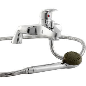 Ultra Filo Single lever deck mounted bath shower mixer.