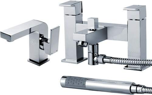 Ultra Prospa Basin & Bath Shower Mixer Tap Set (Free Shower Kit).