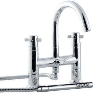 Hudson Reed Milan Bath shower mixer with swivel spout.