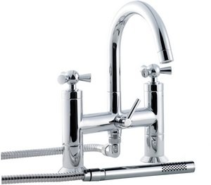 Hudson Reed Vienna Bath shower mixer with swivel spout.