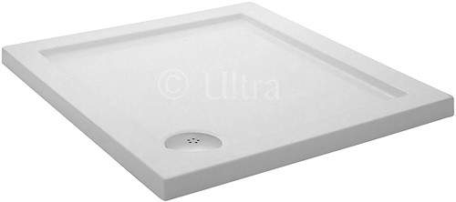 Ultra Pearlstone Low Profile Square Shower Tray. 760x760x45mm.