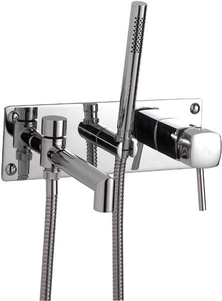 Hudson Reed Kia Wall Mounted Single Lever Bath Shower Mixer & Shower Kit.