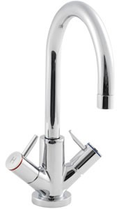 Ultra Pixi Lever mono basin mixer with swivel spout and pop up waste.