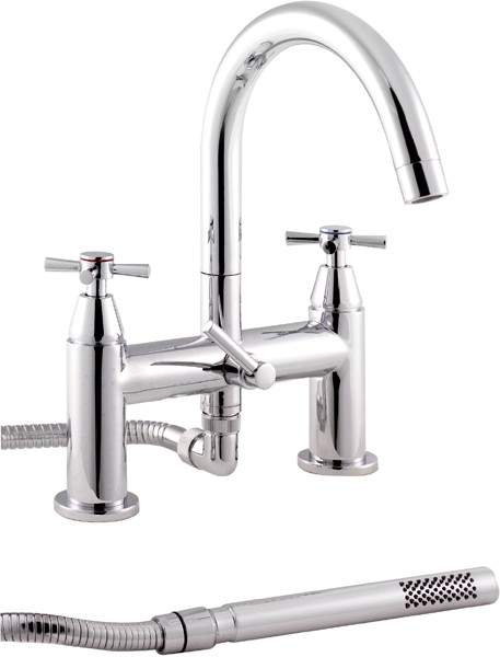 Ultra Pixi X Head Bath Shower Mixer With Swivel Spout And Shower Kit.