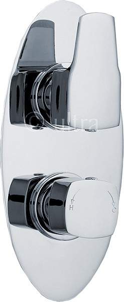 Ultra Series 130 3/4" Twin Concealed Thermostatic Shower Valve With Diverter.