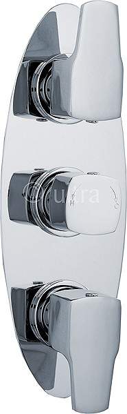 Ultra Series 130 Triple Concealed Thermostatic Shower Valve (Chrome).