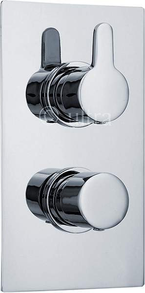 Ultra Series 140 Twin Concealed Thermostatic Shower Valve (Chrome).