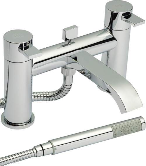 Hudson Reed Rapid Bath Shower Mixer Tap With Shower Kit (Chrome).