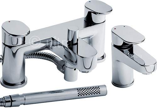 Ultra Ratio Basin & Bath Shower Mixer Tap Set (Free Shower Kit).