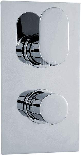 Ultra Ratio 3/4" Twin Concealed Thermostatic Shower Valve With Diverter.