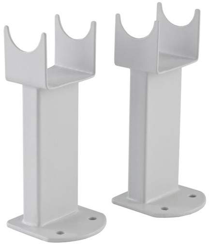 Towel Rails Small Floor Mounting Feet (White, Pair).