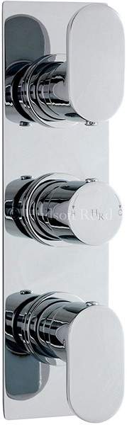 Hudson Reed Reign Triple Concealed Thermostatic Shower Valve (Chrome).