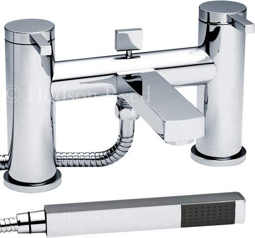 Hudson Reed Relay Bath Shower Mixer Tap With Shower Kit (Chrome).