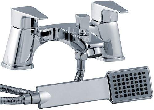 Ultra Series 130 Bath Shower Mixer Tap With Shower Kit (Chrome).