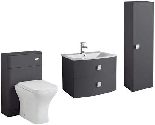 HR Sarenna Bathroom Furniture Pack 4 (Graphite).