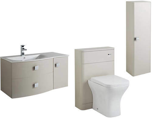 HR Sarenna Bathroom Furniture Pack 5 (LH, Cashmere)