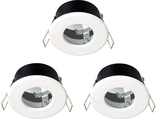 Hudson Reed Lighting 3 x Shower Spot Lights & Cool White LED Lamps (White).