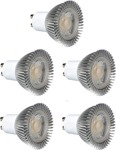 Hudson Reed LED Lamps 5 x GU10 5W Dimmable COB LED Lamps (Warm White).