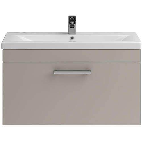 Premier Shipton 800mm Wall Hung Vanity Unit & Basin Type 1 (Stone Grey).