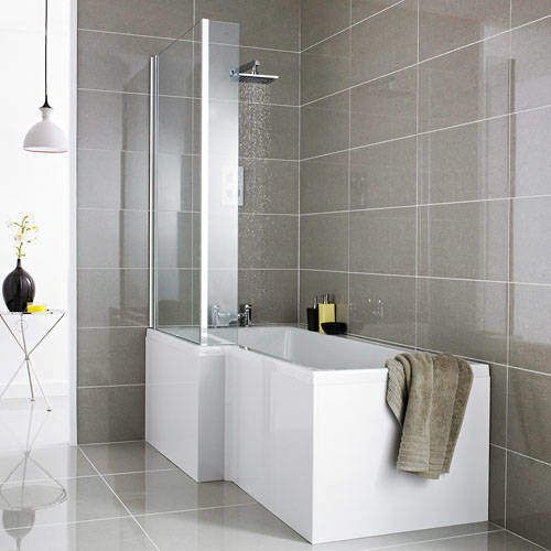 Hudson Reed Baths Amelia Square Shower Bath & Panels (Left Handed).