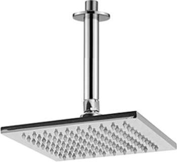 Premier Showers Square Shower Head & Ceiling Arm (200x200mm, S Steel).