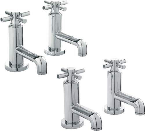 Hudson Reed Tec Basin & Bath Tap Set (Chrome).