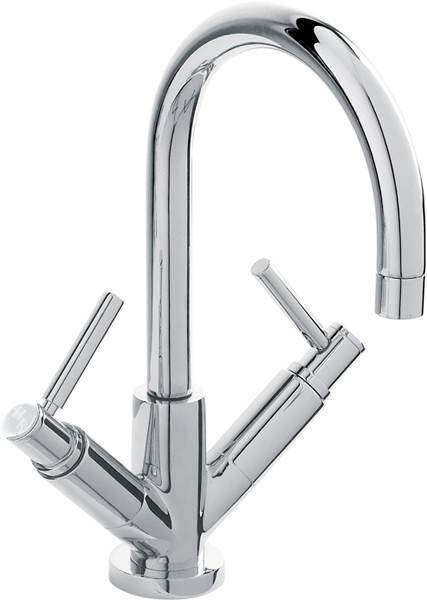 Hudson Reed Tec Basin Tap With Large Spout, Waste & Lever Handles.