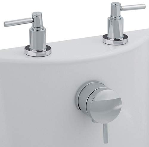 Hudson Reed Tec Freeflow Bath Filler, Lever Handles With Pop Up Waste.