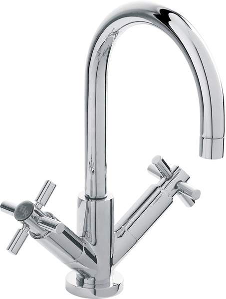 Hudson Reed Tec Basin Tap With Large Spout, Waste & Cross Handles.