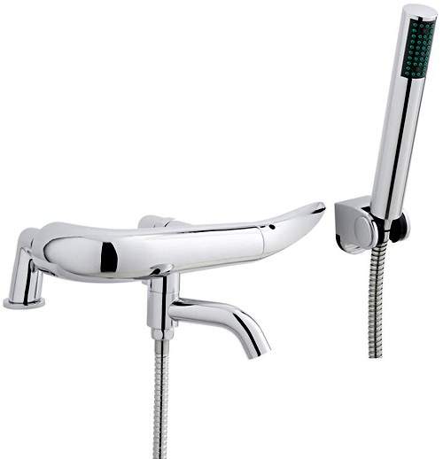 Ultra Freya Bath Shower Mixer Tap With Shower Kit & Wall Bracket (Chrome).